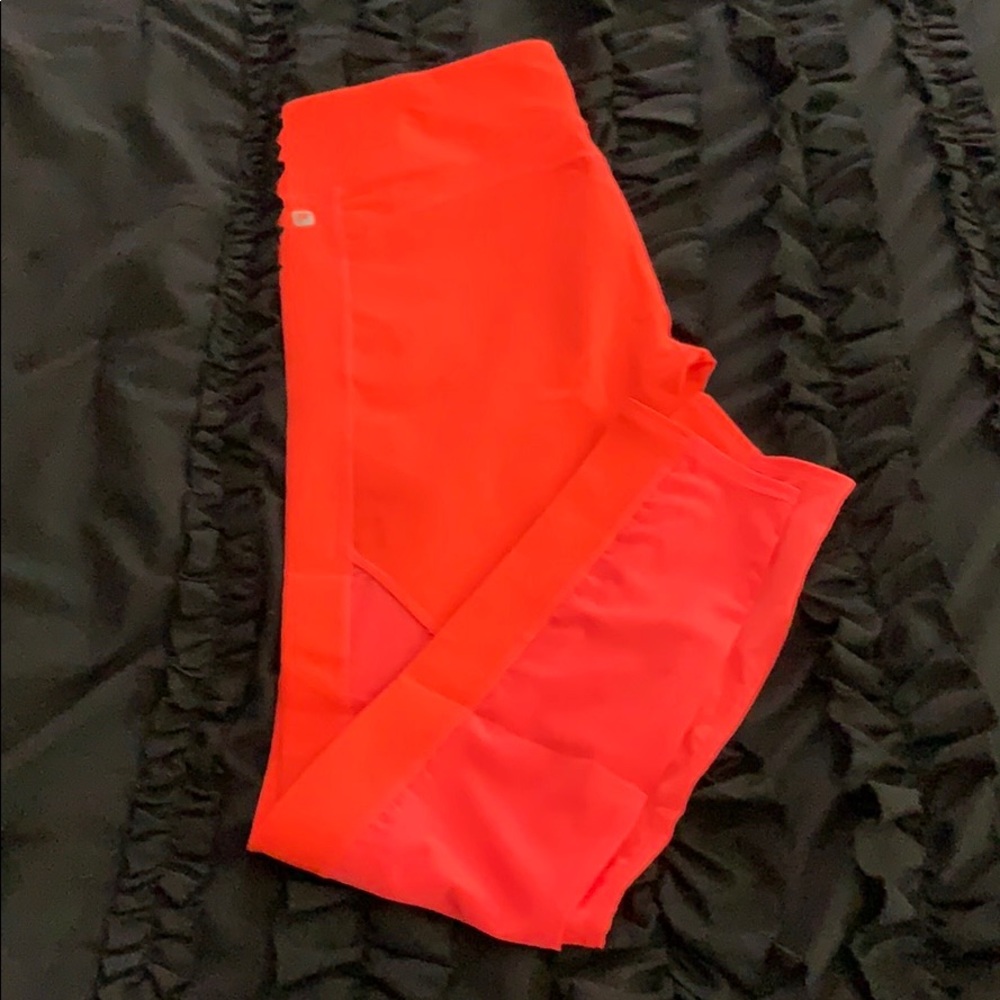 Bright orange fabletic leggings